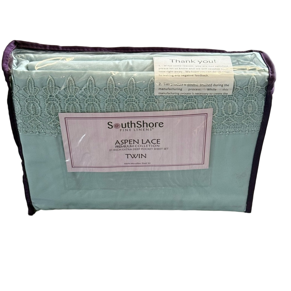 Blue Open Lace Bedding Sheets